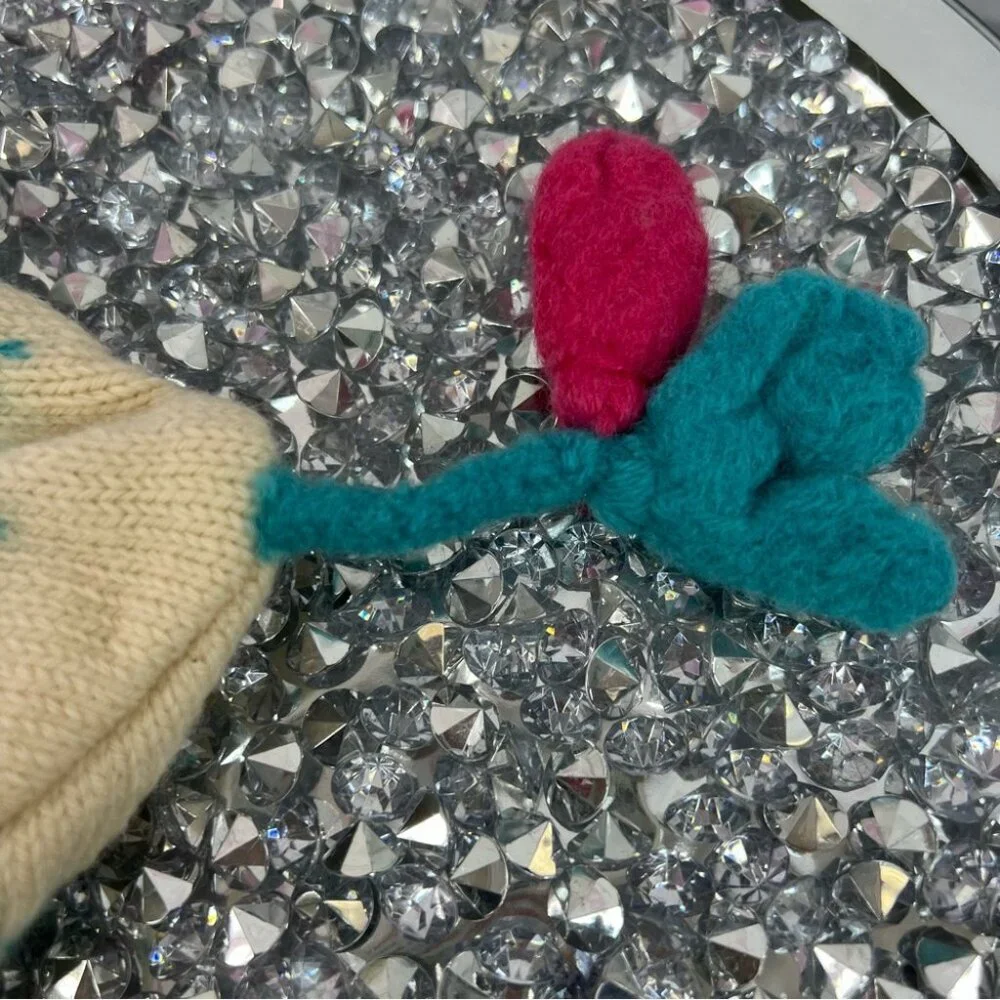 1988 Hat Olympics Olympic Winter Knit Hat with Embroidered Design Teal toque kid